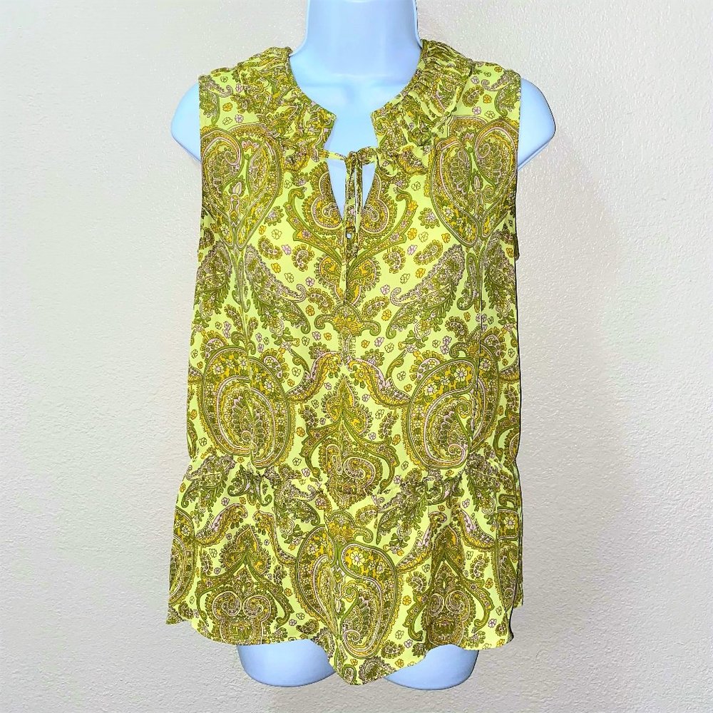 Banana Republic Women Sleeveless Front Tie Blouse